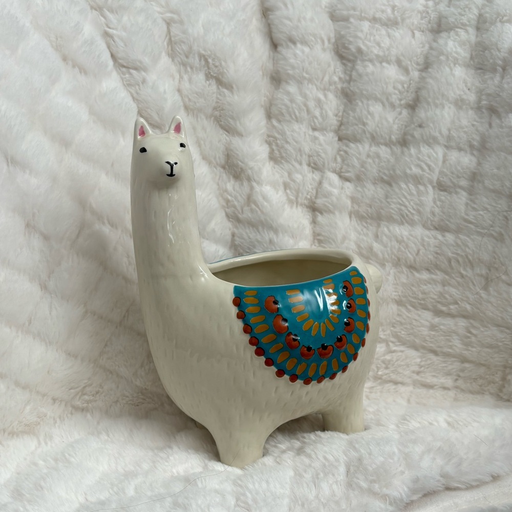 Natural Life Ceramic Llama Planter